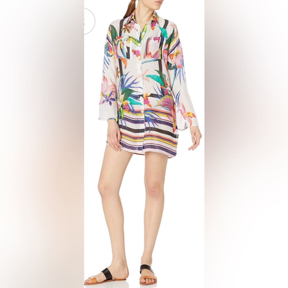 Trina Turk Women's Resort Shirt Swimsuit Cover Up